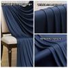 10ftx12ft Wrinkle Free Navy Blue Backdrop Curtain, 2 Panels 12FT Height Navy Blue Wedding Backdrop Drapes, Silky Polyester Back Drop Cloth for Birthday Photography Background Party Backdrop Draping view 2