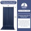10ftx12ft Wrinkle Free Navy Blue Backdrop Curtain, 2 Panels 12FT Height Navy Blue Wedding Backdrop Drapes, Silky Polyester Back Drop Cloth for Birthday Photography Background Party Backdrop Draping view 4