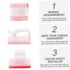KONTONTY 50pcs Fixer Shape Cable Holder Cord Management Keepers Cable Organizer Cord Anchors for Desk Headphone Headset Winders view 3