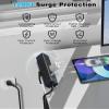 40W Fast Charging Station,Desk Clamp Power Strip,4 USB-C Ports & 8 AC Outlets,Desktop Edge Mount Surge Protector Power Strip,14AWG Heavy Duty Cord,Fit 1.9" Tabletop Edge for Home Office(10Ft Cable) view 3