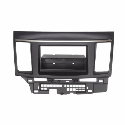 AYYDXRK 1 Or Double Din Radio Fascia Compatible with Mitsubishi Lancer Fortis DVD Stereo Panel Dash Mounting Installation Trim Kit Face Frame Install Mount Kit