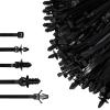 160 Pcs Universal Nylon Push Mount Cable Zip Ties, Self-Locking Heavy Duty Wire Ties Assortment Kit, 5 Sizes UV Resistant for Automotive Wiring Harness, Indoor Outdoor Electrical Cable Management view 1