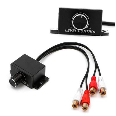 Veemoon Universal Car Audio Amplifier Bass Volume Regulator 12v Remote Level Controller Inputs Easy to Install Metal Casing
