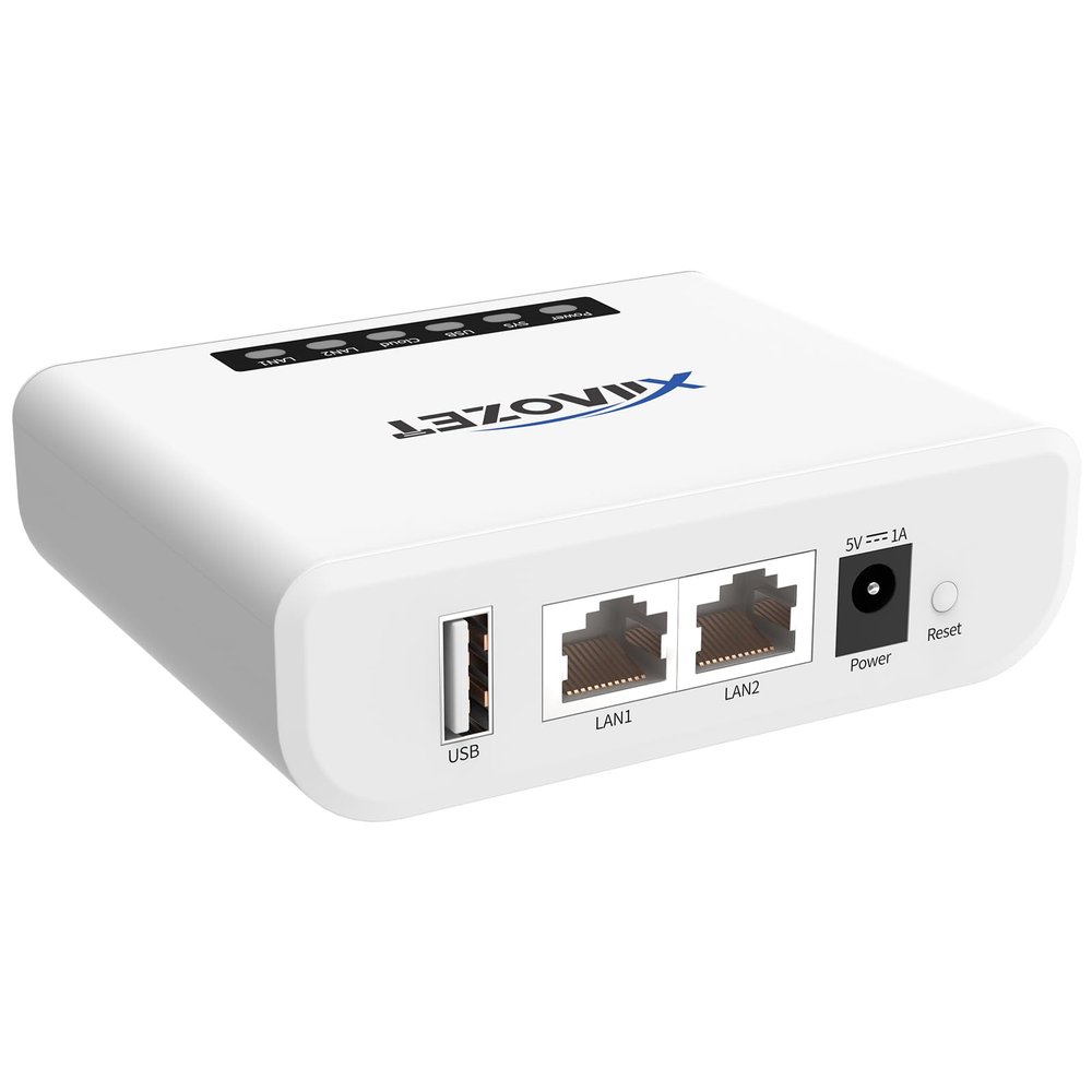 Xiiaozet Wireless USB Server, Print Server, Share a USB Device (Printer, Scanner or More) Over LAN via Ethernet or WiFi Network  Easy Setup (LK100EW)