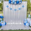 10ftx10ft Sequin Silver Backdrop Curtain Panels for Parties, Wrinkle Free Thick Glitter Sparking Photo Backdrop Drapes, 2 Panels 5x10ft Shimmer Back Drop Cloth for Wedding Birthday Photography view 1