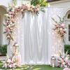 10ftx10ft Sequin Silver Backdrop Curtain Panels for Parties, Wrinkle Free Thick Glitter Sparking Photo Backdrop Drapes, 2 Panels 5x10ft Shimmer Back Drop Cloth for Wedding Birthday Photography view 4