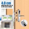 Swokely Slim Smart Lock for Sliding Glass Door, Waterproof Keyless Smart Mortise Lock with Camera, WiFi Keypad Aluminum Fingerprint Door Lock with Handle - 5 Unlocking Methods for 40-120mm Door view 2