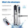 Swokely Slim Smart Lock for Sliding Glass Door, Waterproof Keyless Smart Mortise Lock with Camera, WiFi Keypad Aluminum Fingerprint Door Lock with Handle - 5 Unlocking Methods for 40-120mm Door view 4