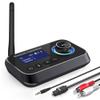 Ainostone Bluetooth 5.3 Transmitter Receiver for 2 Headphones 3-in-1 Audio Adapter with Bypass Low Latency LCD Display ON/OFF Switch Volume Control Optical AUX RCA for Headphone Speaker TV Home Stereo view 1