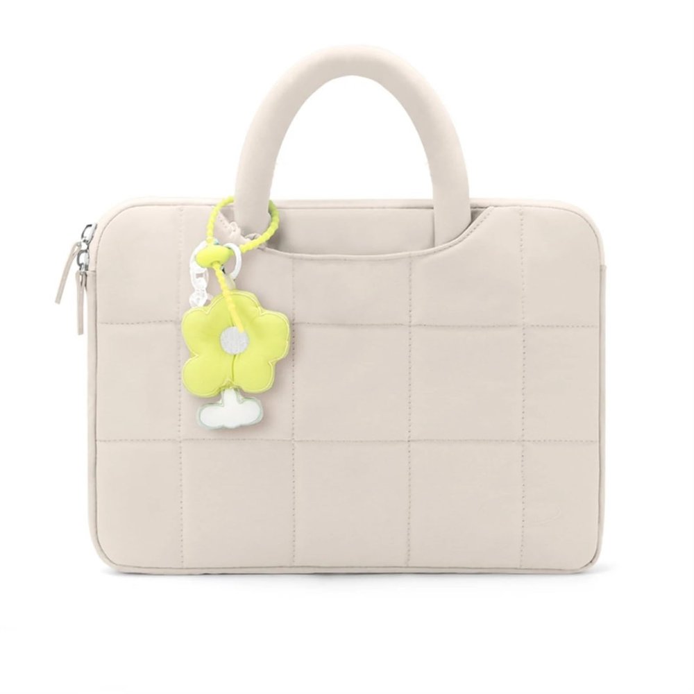 14.1 Inch Laptop Bag for Women 16.1 Inch Waterproof Laptop Protective Briefcase Handbag for Macbook Air Pro(Beige,15-16")