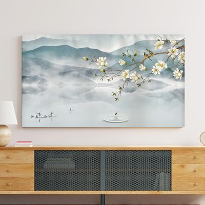 DirectNine Basics TV Dust Cover 55Inch Landscape Painting Printed Indoor TV Screen Protector (Size:55IN,Color:A)