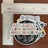 Pack 6 Micah 6 8 to Act Justly and to Love Mercy and to Walk Humbly Waterproof Vinyl Stickers Christian, Bible Verse, Religious Jesus Motivational, Christian Style for All Ages Sticker 3 Inch view 4