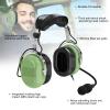 stdgove Aviation Pilot Headset Airplane Headphones Noise Cancelling Pilot Headphone with Mic NRR 24dB Anti-Noise Microphone U174 Twin Plug(Light Green) view 2