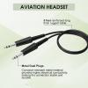 stdgove Aviation Pilot Headset Airplane Headphones Noise Cancelling Pilot Headphone with Mic NRR 24dB Anti-Noise Microphone U174 Twin Plug(Light Green) view 4