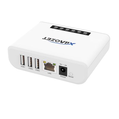 Xiiaozet Wireless USB Server and Print Server Share USB Devices (Printer, Scanner or More) Over LAN via Ethernet or WiFi Network Easy Setup Compatible with Windows Mac and Linux Virtual USB (LK300EW)