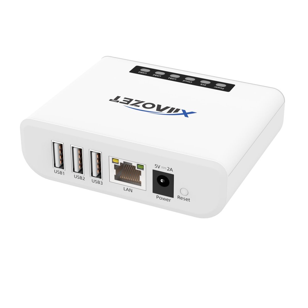Xiiaozet Wireless USB Server and Print Server Share USB Devices (Printer, Scanner or More) Over LAN via Ethernet or WiFi Network Easy Setup Compatible with Windows Mac and Linux Virtual USB (LK300EW)