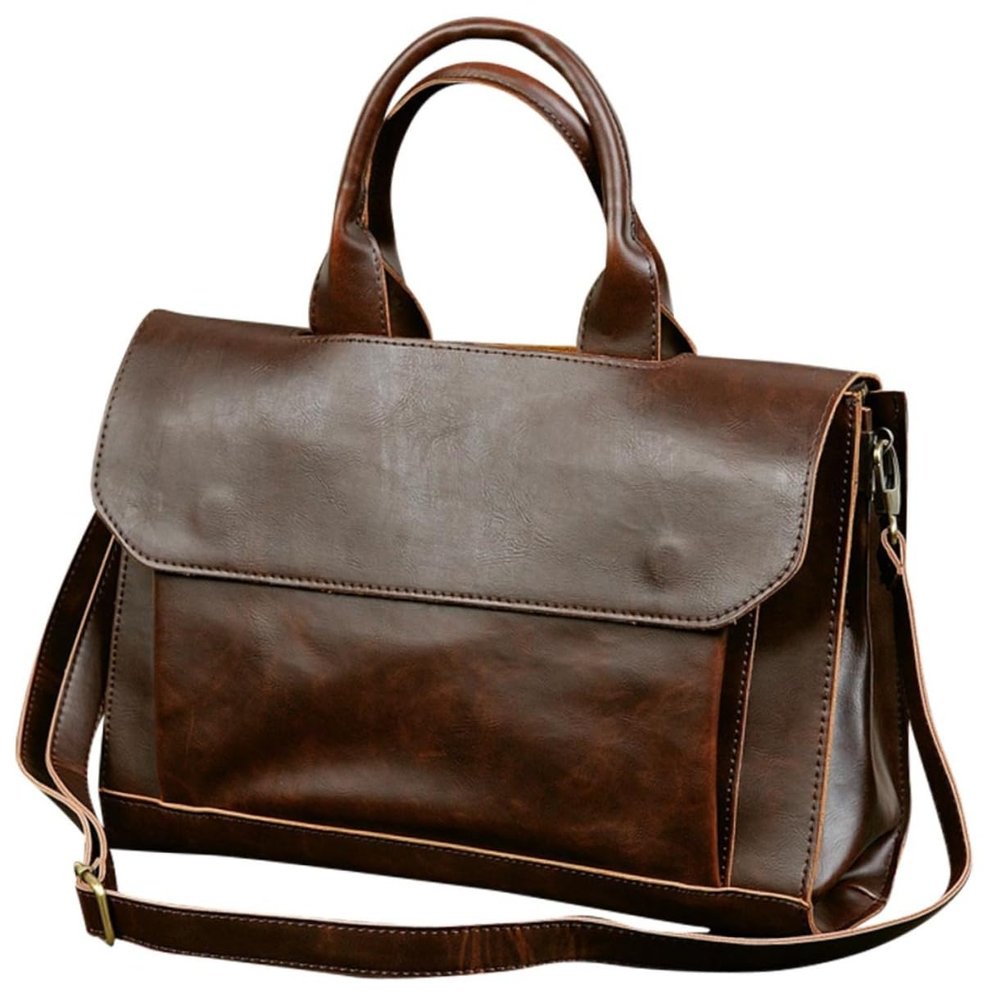 LIFKICH Briefcase Fashion Business Handbag for Men Sling Travel Purse Double Handle