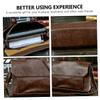 LIFKICH Briefcase Fashion Business Handbag for Men Sling Travel Purse Double Handle view 2