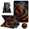 ACWDMKH for Amazon Fire HD 10 Tablet Case 13th Generation 2023 Release,360 Degree Rotating Swivel PU Leather Stand Flip Folio with Auto Wake/Sleep Cover for Fire HD 10 Tablet 2023,Red Fire Dragon view 1