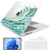 Batianda Case for Microsoft Surface Laptop 13.8" Touchscreen Copilot+ PC 2024 (7th Edition) Creative Pattern Durable Scratch-Resistant Easy Install, with Keyboard Cover & Screen Protector, Wave view 1