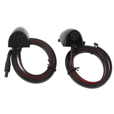 Diydeg Car Blind Spot Camera, Night Vision Assist Left Right Side View Camera Side Mount Backup Camera Wide Angle Coverage Car Side Door View Blind Spot Camera (Black)