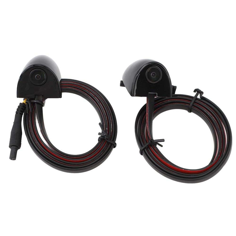 Diydeg Car Blind Spot Camera, Night Vision Assist Left Right Side View Camera Side Mount Backup Camera Wide Angle Coverage Car Side Door View Blind Spot Camera (Black)