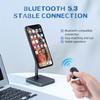 Fingertip Wireless Bluetooth Remote Control,TIK-to-k Remote Control APP Kindle Page Turner, Scrolling Rings Rechargeable Camera Video Recording Remote for Phones Tablets (Black) view 3