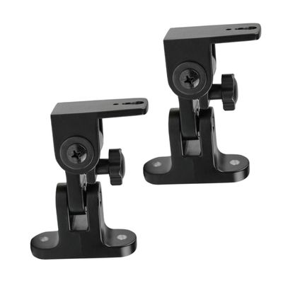 ARTIBETTER Zinc Alloy Speaker Mounts 2pcs Wall Mount Brackets Surround Sound Compatible Tilt Turn Mechanism 180 Adjustment