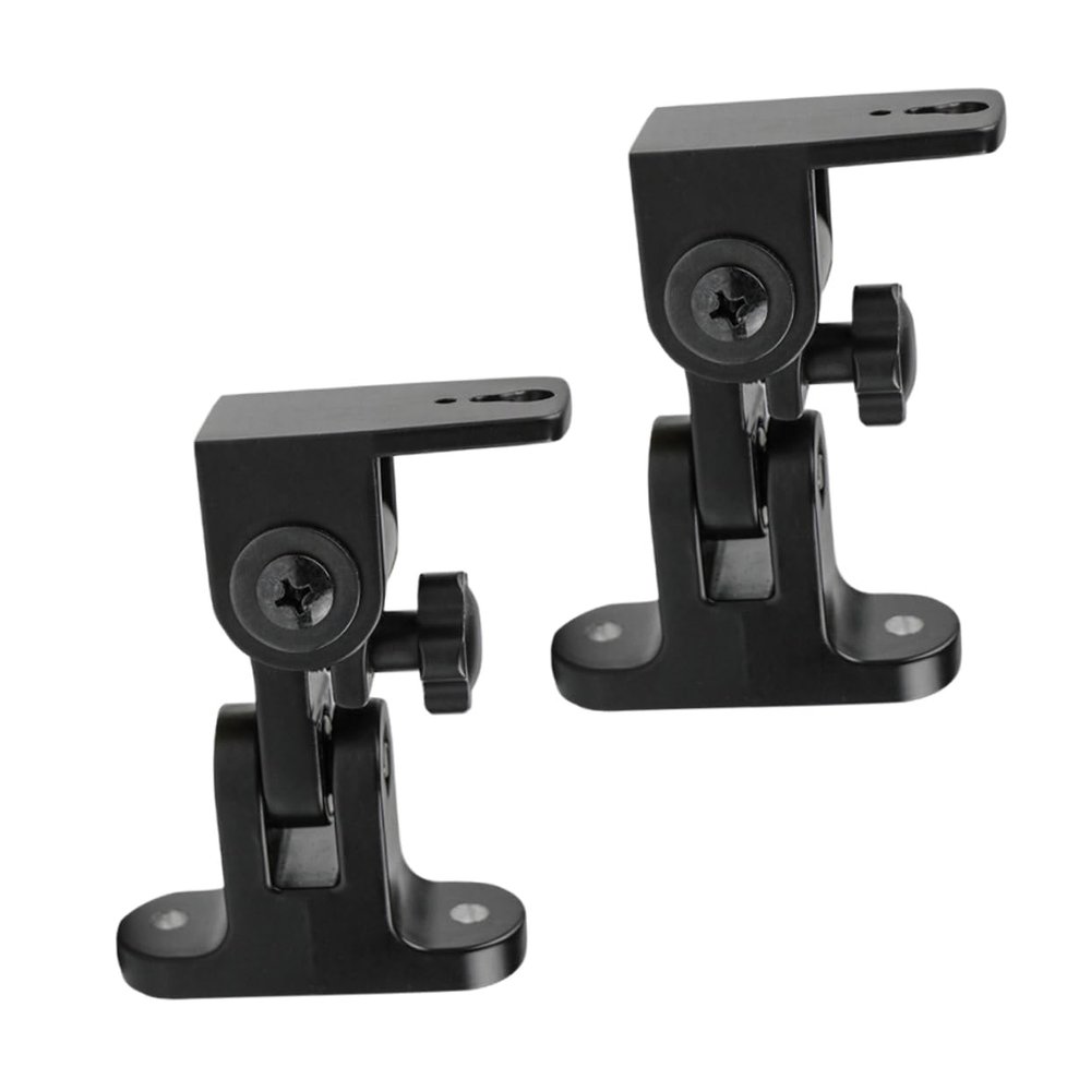 ARTIBETTER Zinc Alloy Speaker Mounts 2pcs Wall Mount Brackets Surround Sound Compatible Tilt Turn Mechanism 180 Adjustment