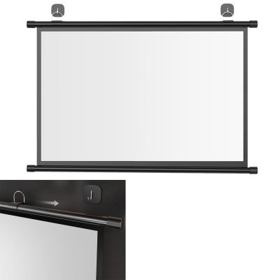 60 in, 72 in, Projector Screen Projection Screen HD Screen 16:9 Format, Anti-Crease Projection Screen with Sticky Hooks, for Indoor Outdoor Home Theater Backyard Cinema Travel(16:9,60in)
