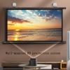 60 in, 72 in, Projector Screen Projection Screen HD Screen 16:9 Format, Anti-Crease Projection Screen with Sticky Hooks, for Indoor Outdoor Home Theater Backyard Cinema Travel(16:9,60in) view 2