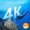 Losfom Z10 4K Action Camera, 128GB Wearable Sports Camera with Waterproof Case, Magnetic Clip, and Quick-Mount Accessories, Small Body Cam for Cycling, Diving, Travel (No WiFi No Bluetooth view 2