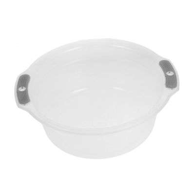 FRCOLOR Large Capacity Plastic Wash Basin for Household and Bathroom Use Portable Transparent Basin for Face Cleaning Laundry Vegetable Washing and Clean Design for Dormitory and Travel