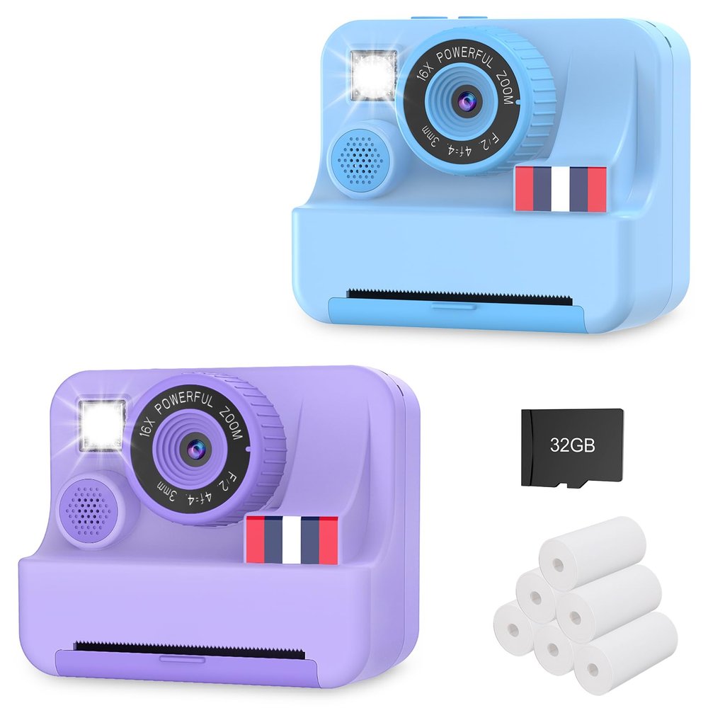 Blue and Purple Kids Camera Instant Print