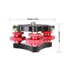 64 Camera Leveler, Aluminum Alloy Tripod Head Leveling Base, 3/8 Thread, 5 Horizontal Adjustment Angle Triple Wheel Leveler for Macro Panoramic Photography view 2