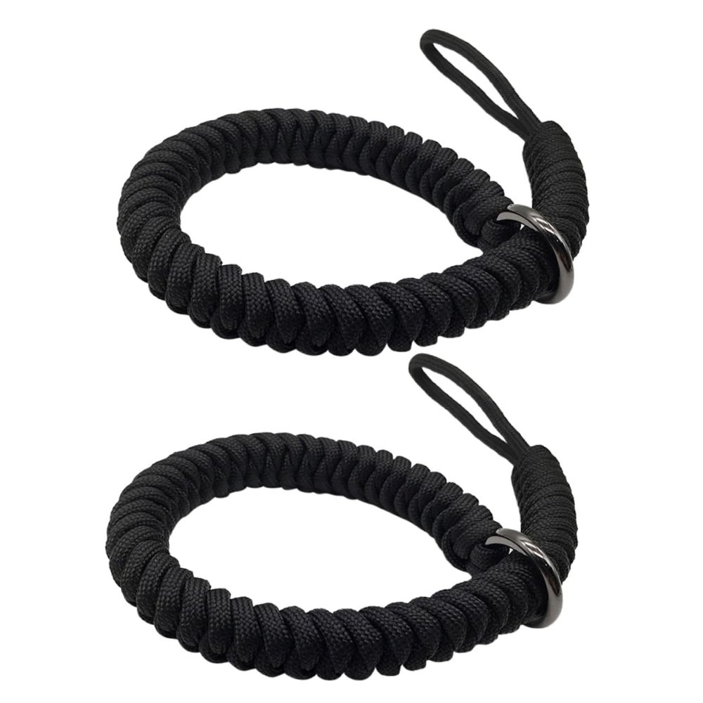 LIFKICH 2pcs Adjustable Camera Harness Camera Wrist Strap Stainless Steel Ring for Men