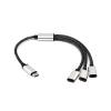 Fowspvzn USB C Male to 3 USB C Female Splitter Cord Converter Multiple Hubs USB C Port Hub Power Split Adapter 11.81inch view 1