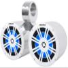 Audiosavings Bundle: (2) Kicker 51KM604WL KM60 6.5" 50w Marine Boat Speakers White with Rockville DMAC65S Dual 6.5" Polished Silver Aluminum Wakeboard Tower Speaker Enclosure (2 Items) view 1