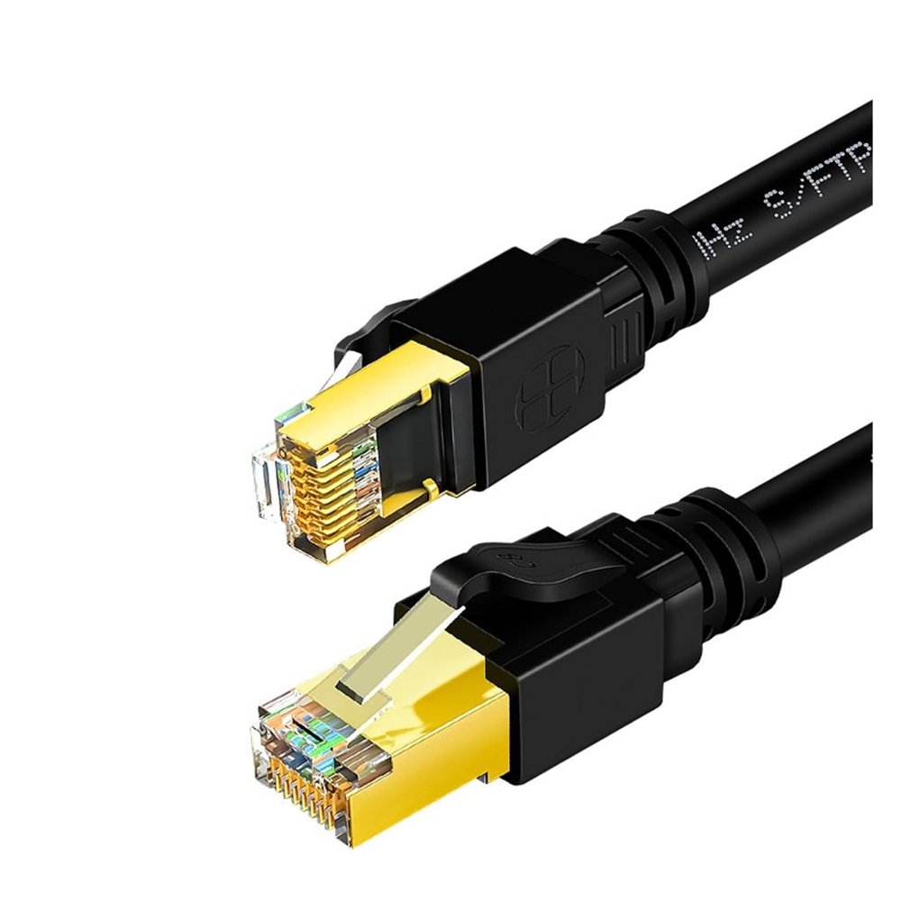 ACGTUY RJ45 Ethernet Network Cable CAT8 CAT7 40Gbps 2000MHz Networking Cotton Braided Internet LAN Cord Compatible with The Laptops Router(Cat8 Round Cable,20m)