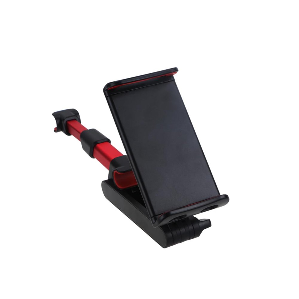 Mikikit 360degree Car Back Seat Phone Holder Bracket for Mobile Devices Fits Phones Easy Installation Rotates for Optimal Viewing Stylish Red Design