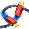 USB4 80Gbps for Thunderbolt 5 Cable 3.3FT, 8K 165Hz, 4K 540Hz, 16K 60Hz, Triple 4K 144Hz, 120Gbps Bandwidth, PD 240W USB C Display Cable for iPhone 17, Razer Blade, SSD, Thunderbolt 4, Mac mini M4 view 1