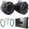 Audiosavings Bundle: Pair Kicker 47KMFC9 9" Marine Boat Flat Mount Tower Speakers Bundle with Rockville DBM25 Marine Amplifier & Rockville RMWK4 Marine Amplifier Install Wire Kit (3 Items) view 1