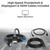 Dell WD19TB Thunderbolt Docking Station with 180W AC Power Adapter (130W Power Delivery) + HDMI Cable + DisplayPort Cable + Thunderbolt Cable + Microfiber Cloth Included view 4