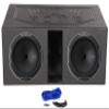 Audiosavings Bundle: (2) Kicker 51CWQ122 COMP Q 12" Car Stereo Subwoofer Bundle with Rockville Dual 12" Vented Subwoofer Sub Box Enclosure & Dual Sub Box Enclosure Installation Kit (4 Items) view 1