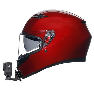 AGV K3SV Customize Aluminum Motorcycle Helmet Chin Mount Kits for GoPro and Insta360 Etc. Action Camera with Adhesive Pads and J Hook Mount