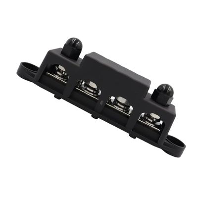 FELTECHELECTR Rv Power Distribution Block Marine Bus Bar 4 Distribution Blocks 5/16'' Bolt 48v Dc 250a Waterproof Abs Cover Excellent Conductivity