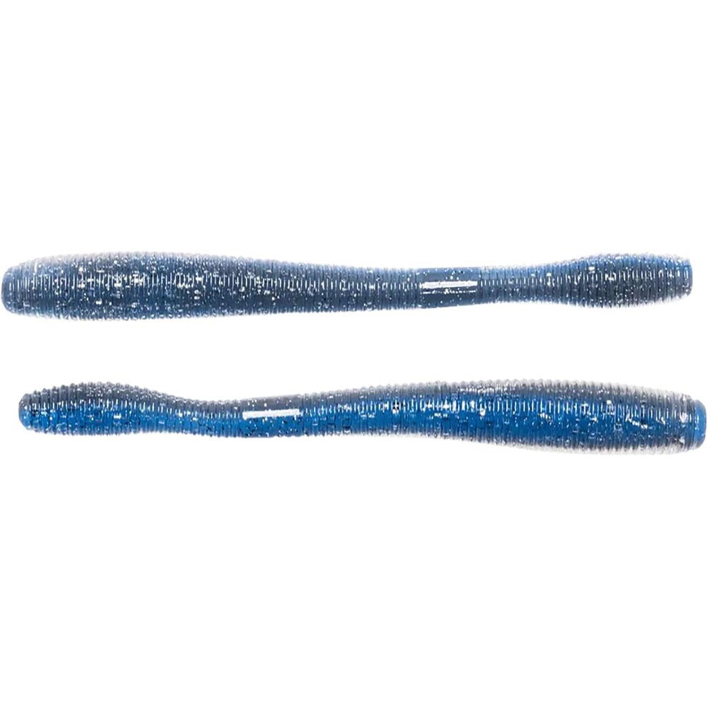 4.5" Straight Tail Worm-Silver/Blue