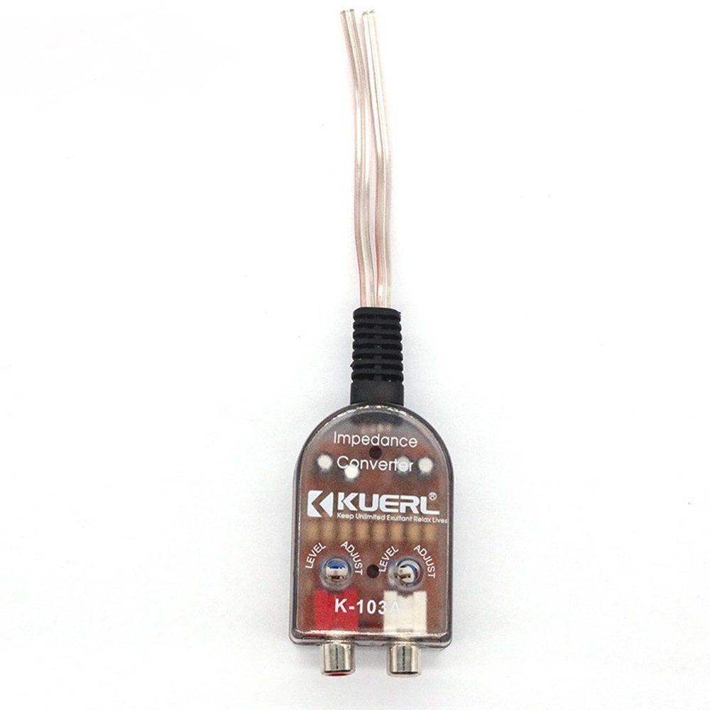 Car Stereo High to Low Adapter Wire-to-RCA Converter High to Low Level RCA Output Car Audio Parts