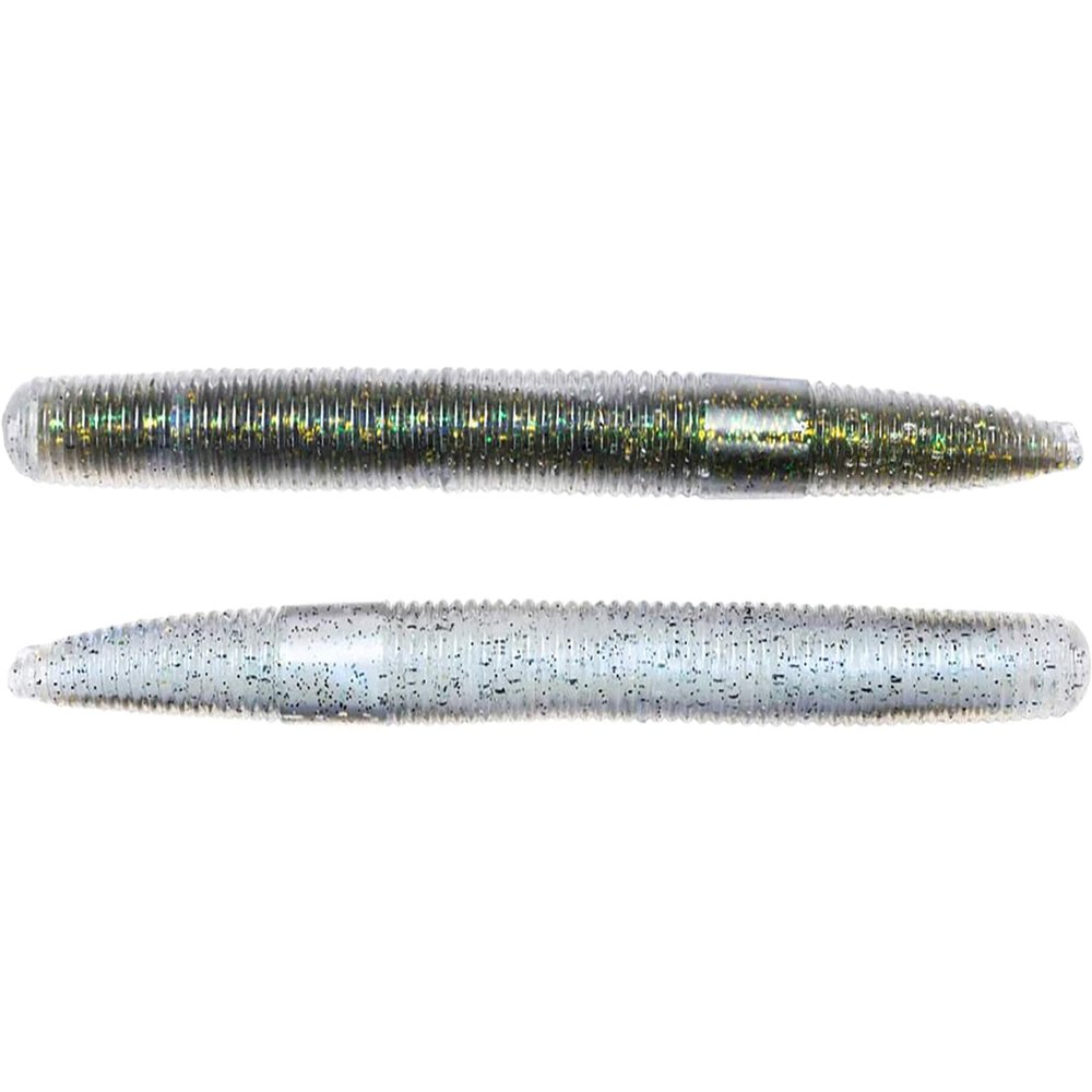 6" Stick Worm-Green/Pearl