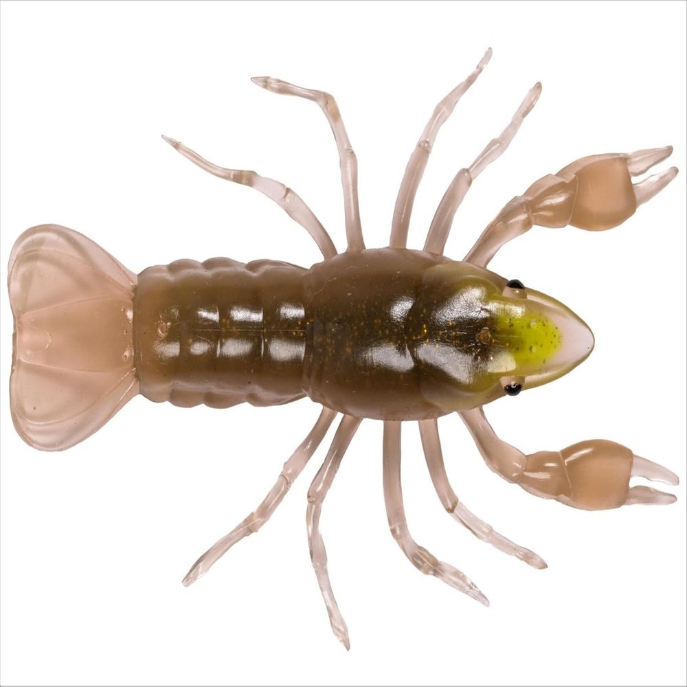 3.8 Crawfish Unrigged-Natural/Yellow-5CT